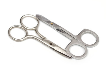 manicure set on the white background