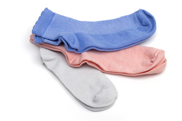 socks on the white background