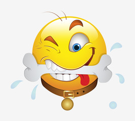 Obraz premium Hungry Smiley Face Expression