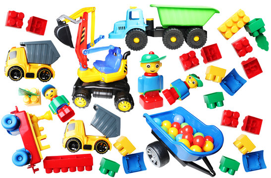 only plastic toys background