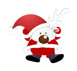 Cute Jumping Santa Character