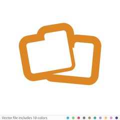 Sticker Icon - Vector file includes all colors