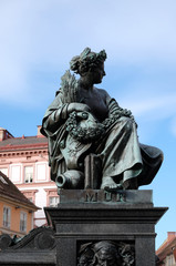 Fototapeta na wymiar Archduke Johann Fountain, river Mur, Graz,, Austria