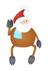 Funny Reindeer Santa Claus