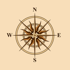 old compass for design card