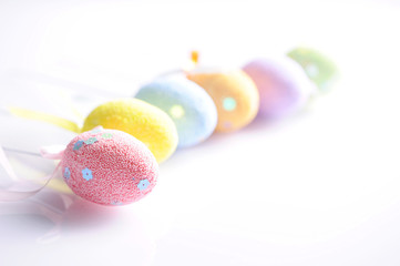 multi colored easter eggs