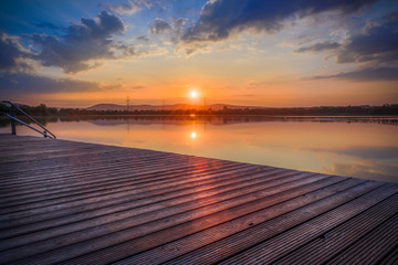 Sonnenuntergang am Singliser See