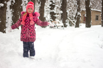 Little girl in winter