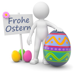 Fototapeta premium 3d Männchen frohe Ostern