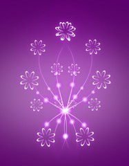 Abstract purple floral background