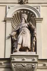 Austrian monarchs on the portal of City Hall. Graz, Austria