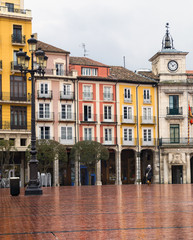 Naklejka premium The historic center of Burgos, Spain,