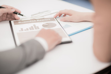 Business people discussing during a meeting