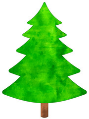 Christmas watercolor tree