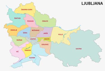 ljubljana administrative map.