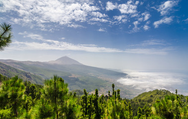 Volcano Teide in the mist (Tenerife).