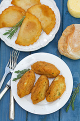 croquettes on plates