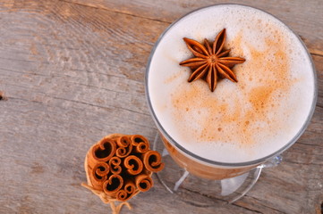 Traditional indian masala chai tea