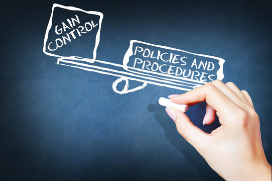 Company Policies And Procedures Concept On Blackboard