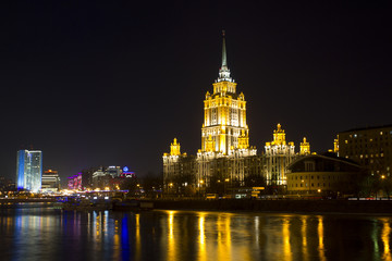 Fototapeta na wymiar Ukraine hotel at night