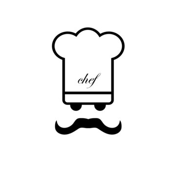 chef black and white vector