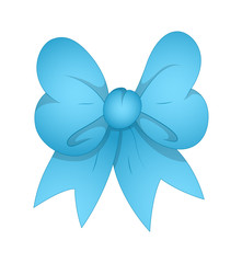Soft Blue Ribbon Bow