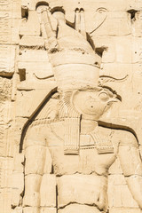 Wall carving, the temple of Isis from Philae, Egypt