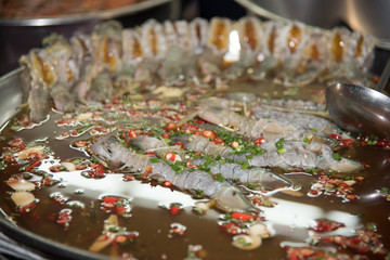 spicy pickled mantis shrimp