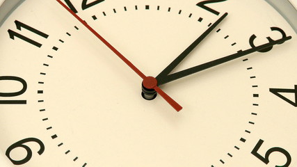 Time Lapse of Clock with Reverse Second Hand