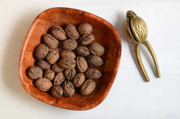 Walnuts and a nutcracker