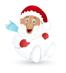Happy Funny Santa Claus Playing