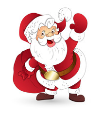 Happy Santa with Gift Sack