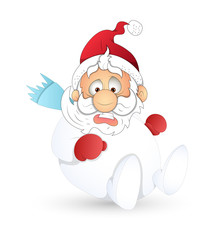 Scared Santa Sliding