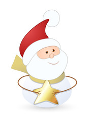 Santa Claus with Gold Star