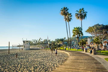 Poster Main Beach Park, in Laguna Beach, California. © jonbilous