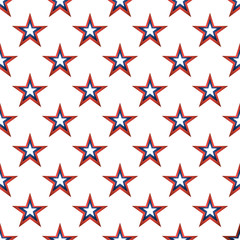 American stars seamless pattern.