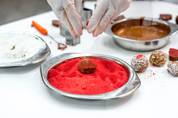 Making chocolate candy