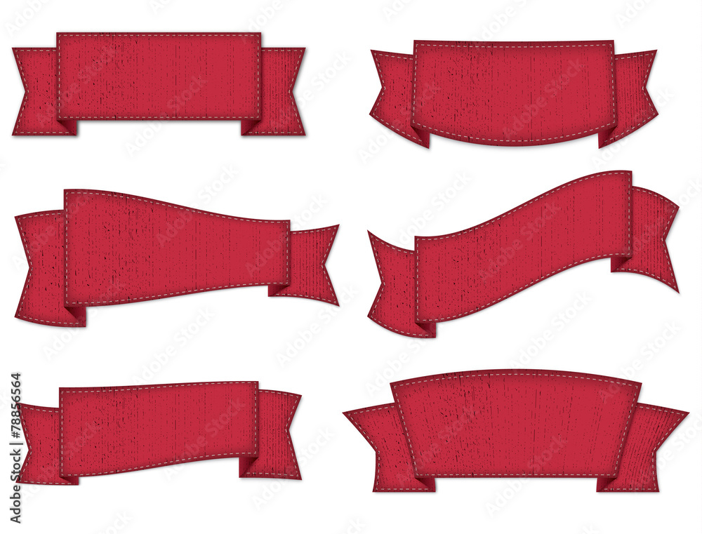 Wall mural retro banner set