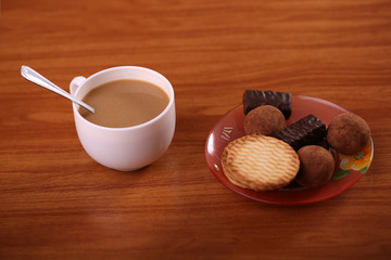 Cookies with hot drink
