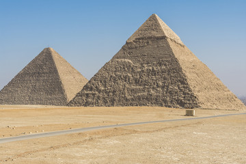 Fototapeta na wymiar General view of Pyramids of Giza, Egypt