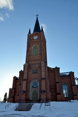 Obraz premium Medieval Catholic Church in Kotka, Finland