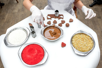 Making chocolate candy