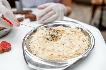 Making chocolate candy