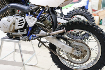 Fototapeta na wymiar Detail of a motorcycle rear chain