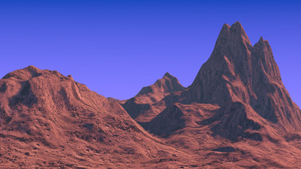 3D rendered mountain landscape