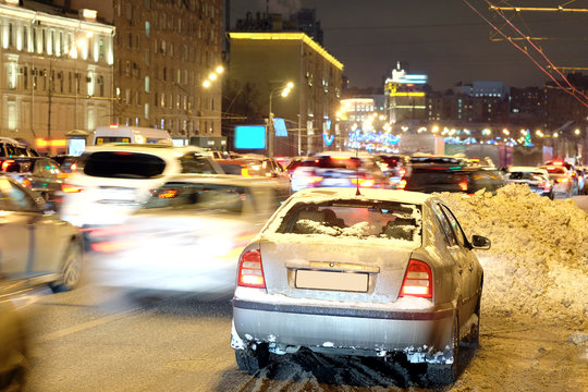 Moscow, Russia,  2014:  multikilometer traffic jams