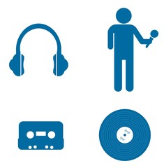 Musique et son en 4 icônes