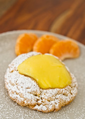 Delicious Lemon Scone With Orange Slices