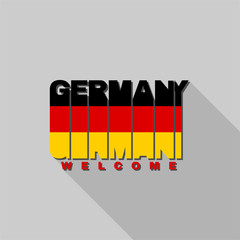 Fototapeta na wymiar Germany flag typography, t-shirt graphics