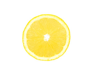 Fresh lemon on a white background